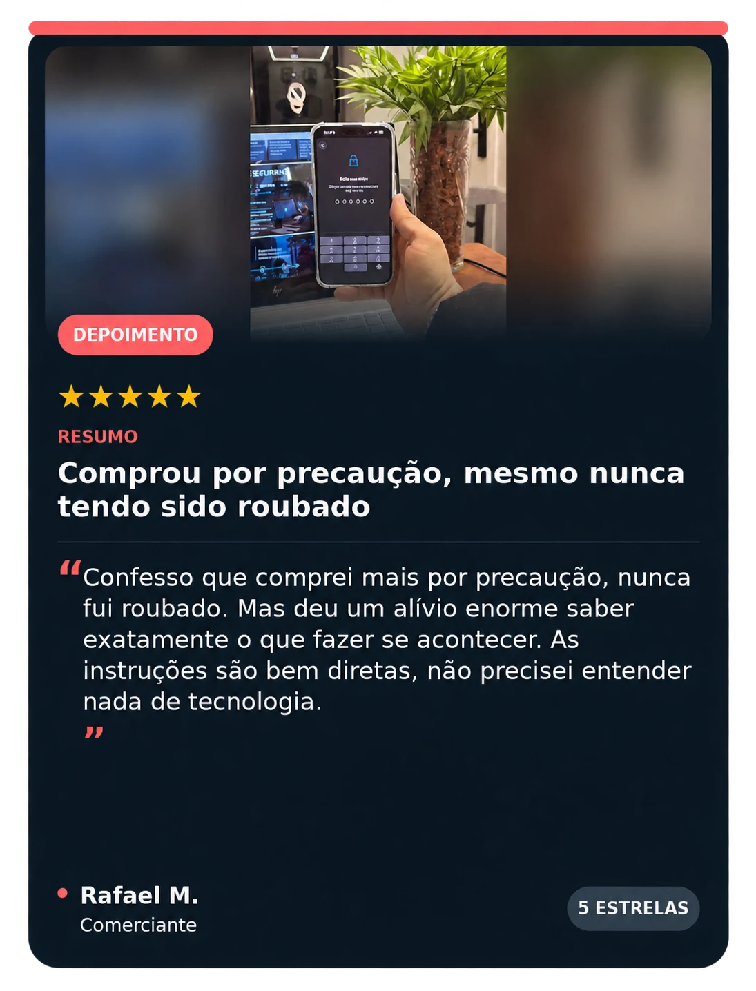 Depoimento original de rafael
